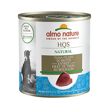 Almo Nature HQS Natural Dog 12 Pack: Tuna Fillet in Broth Entree