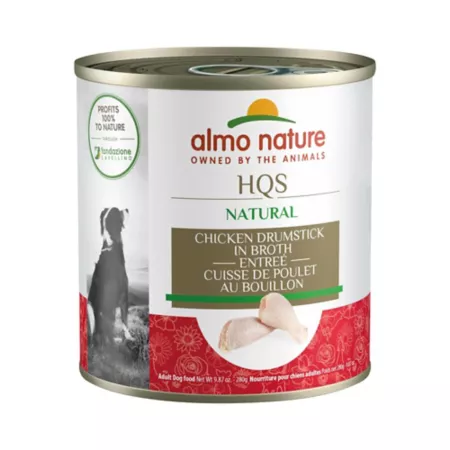 Almo Nature HQS Natural Dog 12 Pack: Chicken drumstick as broth starter Wet Dog Food