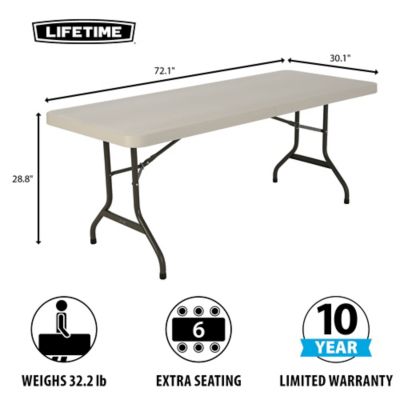 Image showing  6 ft. Commercial Folding Tables, 4-Pack