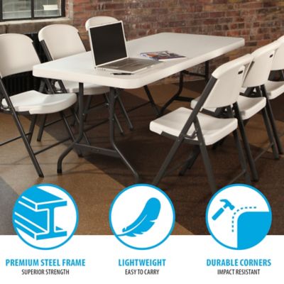Image showing  6 ft. Commercial Folding Tables, 4-Pack