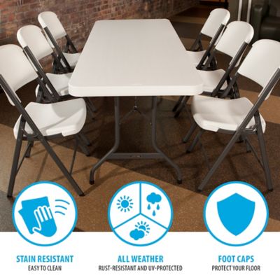 Image showing 5 th Lifetime 6 ft. Commercial Folding Tables, 4-Pack