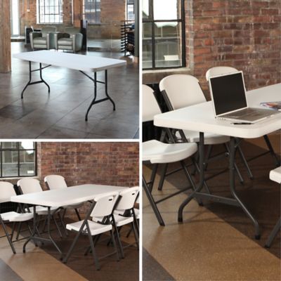 Image showing 7 th Lifetime 6 ft. Commercial Folding Tables, 4-Pack