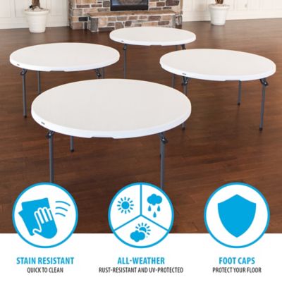 Image showing 5 th Lifetime 60 in. Round Nesting Table, 4 pk., Commercial