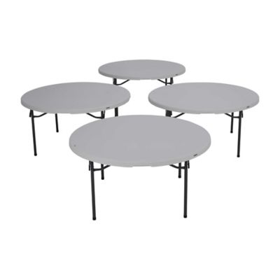 Image showing 9 th Lifetime 60 in. Round Nesting Table, 4 pk., Commercial