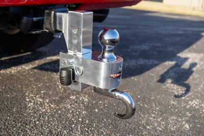 Image showing  Aluminum Adjustable Interchangeable Hitch Mount with Aluminum Carry Case and Towing Hook
