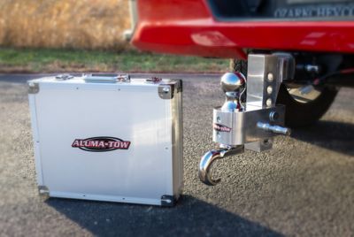 Image showing  Aluminum Adjustable Interchangeable Hitch Mount with Aluminum Carry Case and Towing Hook