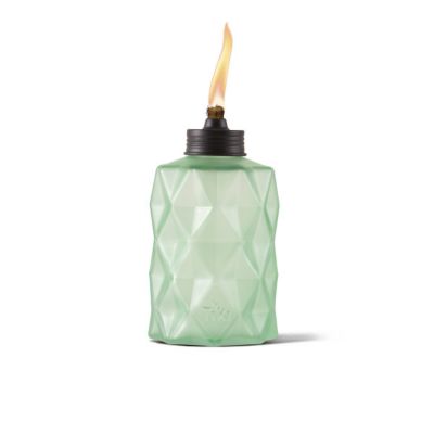 TIKI Brand 6.4 in. Table Torch Diamond Glass Green