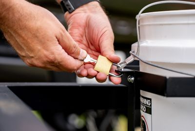 Image showing 6 th Carry-On Trailer 5 gal. Capacity 3-Compartment Steel Trailer Rack