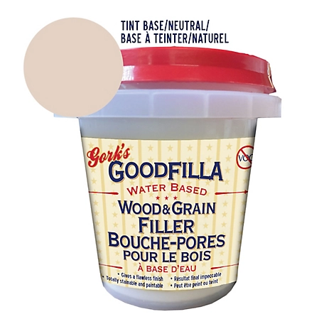 Gork's GoodFilla Neutral/Tint Base Water-Based Wood and Grain Filler, 8 oz.