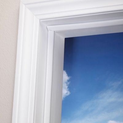 Image showing  1/2 in. x 1-1/8 in. x 42 in. Vinyl Clad Top and Sides Kerf Replacement Door Weatherstrip Kit, White