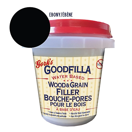 Gork's GoodFilla Ebony Water-Based Wood and Grain Filler, 8 oz.