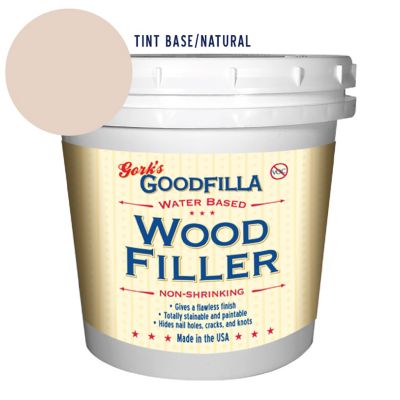 Gork's GoodFilla Neutral/Tint Base Water-Based Wood and Grain Filler, 1 Quart