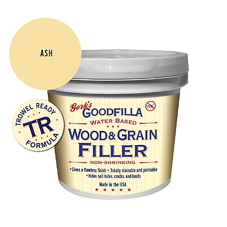 Gork's GoodFilla Ash Water-Based Wood and Grain Filler (Trowel Ready), 1 qt.