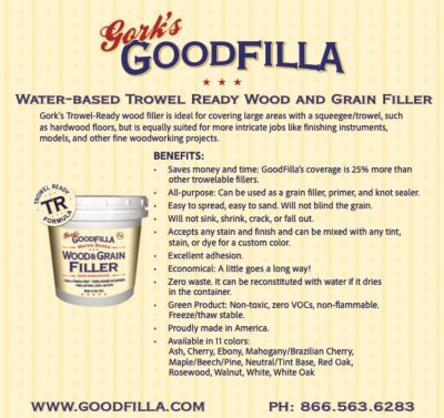 Image showing  Rosewood Water-Based Wood and Grain Filler (Trowel Ready), 1 qt.