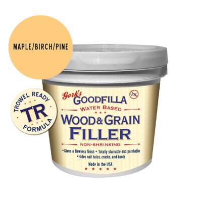 Gork's GoodFilla Maple/Beech/Pine Water-Based Wood and Grain Filler (Trowel Ready), 1 qt.