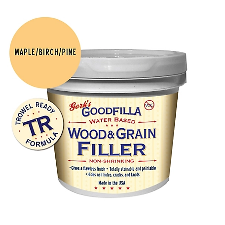 Gork's GoodFilla Maple/Beech/Pine Water-Based Wood and Grain Filler (Trowel Ready), 1 qt.