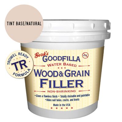 Gork's GoodFilla Neutral/Tint Base Water-Based Wood and Grain Filler (Trowel Ready), 1 qt.