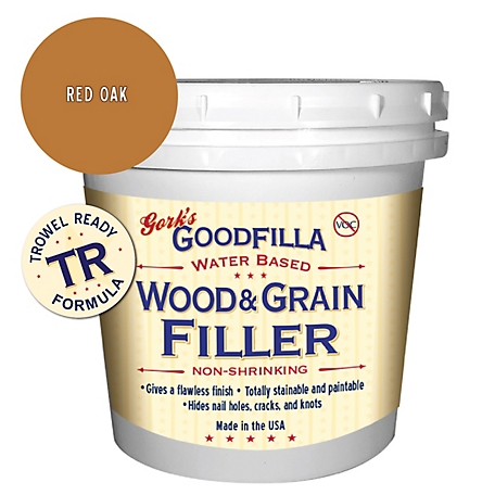 Gork's GoodFilla Red Oak Water-Based Wood and Grain Filler (Trowel Ready), 1 qt.