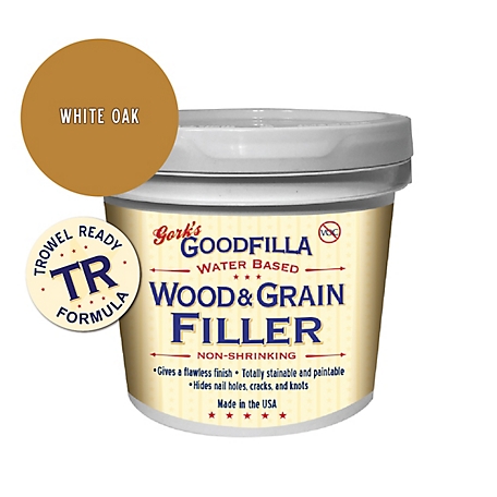 Gork's GoodFilla White Oak Water-Based Wood and Grain Filler (Trowel Ready), 1 qt.