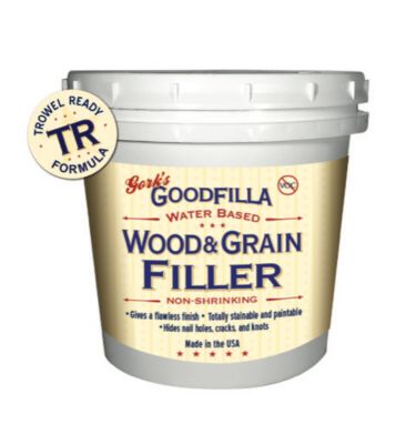 Gork's GoodFilla Alder Water-Based Wood and Grain Filler (Trowel Ready), 1 qt.