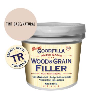 Gork's GoodFilla Neutral/Tint Base Water-Based Wood and Grain Filler (Trowel Ready), 1 gal.