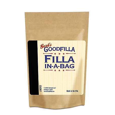 Gork's GoodFilla Ebony Filla-in-a-Bag Water-Based Wood and Grain Filler (Powder), 6 oz.