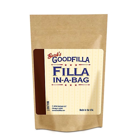 Gork's GoodFilla Walnut Filla-in-a-Bag Water-Based Wood and Grain Filler (Powder), 6 oz.