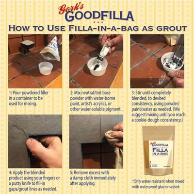 Image showing  Filla-in-A-Bag Wood Grain Filler & Putty Powder - 6oz - Repairs, Finishes, Patches Paintable