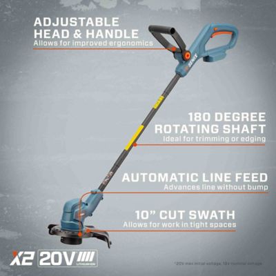 Image showing  10 in. 20V Max Straight Shaft Cordless String Trimmer and Blower Combo Kit, Battery and Charger Included