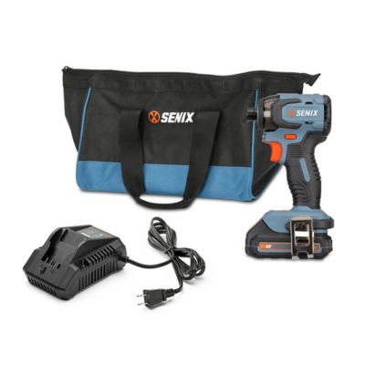 Senix 20 Volt Max Brushless 1/4 in. Impact Driver, Brushless Motor, Battery, Charger and Soft Bag Included, PDIX2-M2