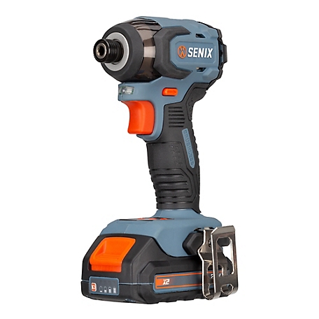 Senix 20 Volt MAX* 2-Tool Cordless Brushless Combo Kit, 1/2-Inch Hammer Drill Driver & 1/4-Inch Impact Driver (2 x Batteries and 1 x Charger Included)