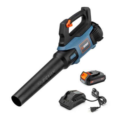 Senix 20 Volt MAX* 2-Tool Cordless Combo Kit, 10-Inch String Trimmer & Blower (Battery and Charger Included), S2k2b1-03, Blue