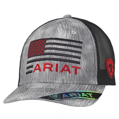 Ariat Grey Flag Meshback Cap