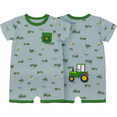 John Deere Baby Boys Farm Scene Short Sleeve Romper 2321481 at Tractor Supply Co