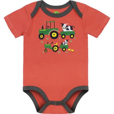 John Deere Baby Boys' Tractor Short-Sleeve Bodysuit