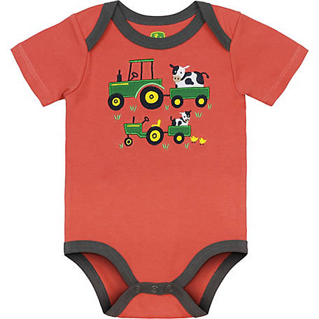 John Deere Infant Boy's Short Sleeve Tractor Bodysuit
