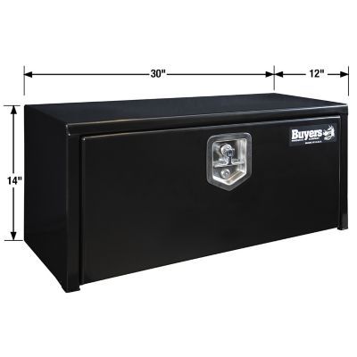 Image showing 5 th Buyers Products 14 x 12 x 30in. Black Steel Underbody Truck Box