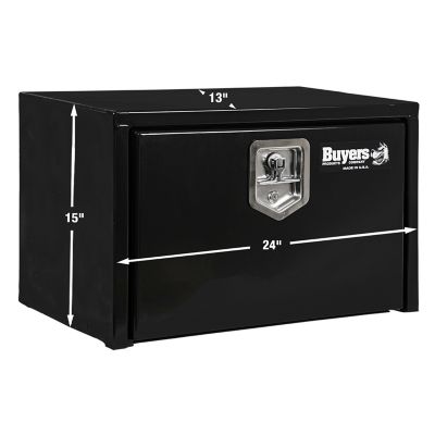 Image showing  15 x 13 x 24in. Black Steel Underbody Truck Box