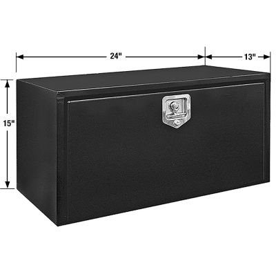 Image showing  15 x 13 x 24in. Black Steel Underbody Truck Box