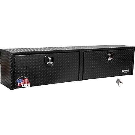 Buyers Products 16 in. x 13 in. x 72 in. Textured Matte Black Diamond Tread Aluminum Topsider Truck Box