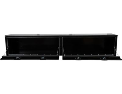 Image showing 6 th Buyers Products 18 x 16 x 96 Black Aluminum Topsider Truck Box