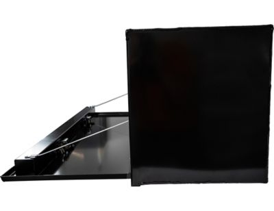 Image showing 7 th Buyers Products 18 x 16 x 96 Black Aluminum Topsider Truck Box
