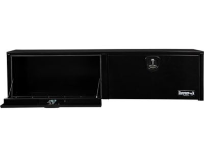 Image showing 7 th Buyers Products 18 x 16 x 72in. Black Aluminum Topsider Truck Box