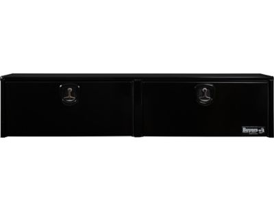 Image showing 6 th Buyers Products 16 x 13 x 72in. Black Smooth Aluminum Topsider Truck Box with Die Cast Compression Latch