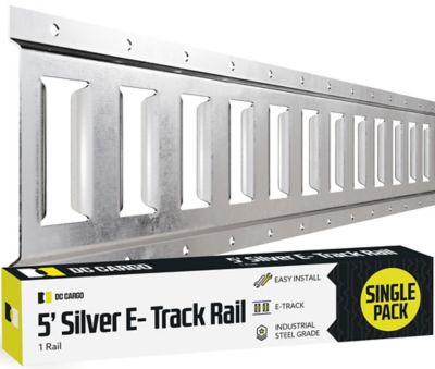 DC Cargo E-Track Rail, Horizontal, Galvanized, 6'