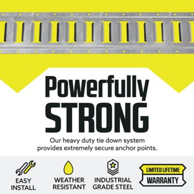 Image showing  Galvanized E-Track Rail, Horizontal, 6 ft.