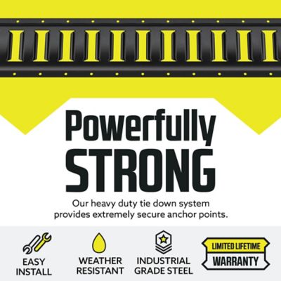 Image showing  Powder-Coat E-Track Rail, Horizontal, 2 ft., Black