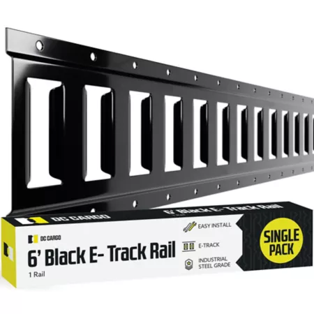 DC Cargo Powder Coated E-Track Track Horizontal 6' Black Cargo Carrier Accessories