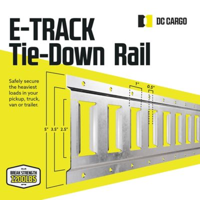 Image showing  Galvanized E-Track Rail, Horizontal, 5 ft.