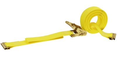 DC Cargo 2 in. x 12 in. 1,000 lb. Capacity E-Track Ratchet Straps, Yellow, 4-Pack